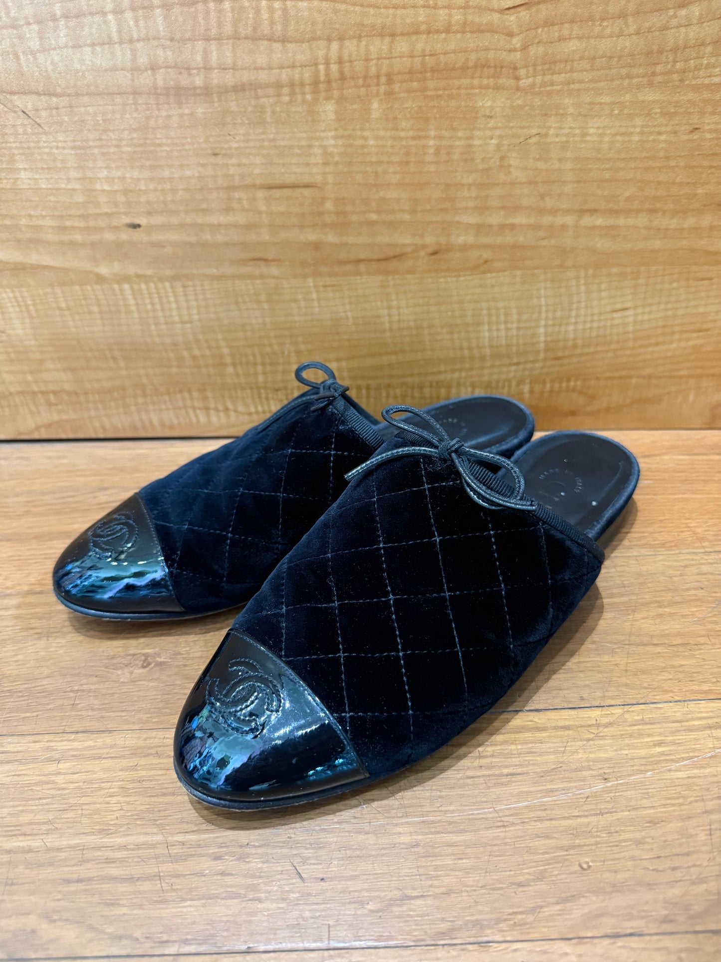 Chanel Logo Mules