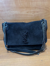 Load image into Gallery viewer, YSL Saint Laurent Medium Suede Monogram Matelasse Niki Bag