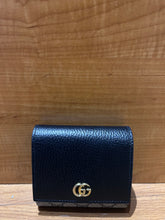 Load image into Gallery viewer, GUCCI
Dollar Calfskin GG Supreme Monogram Medium GG Marmont Wallet Black Beige Ebony