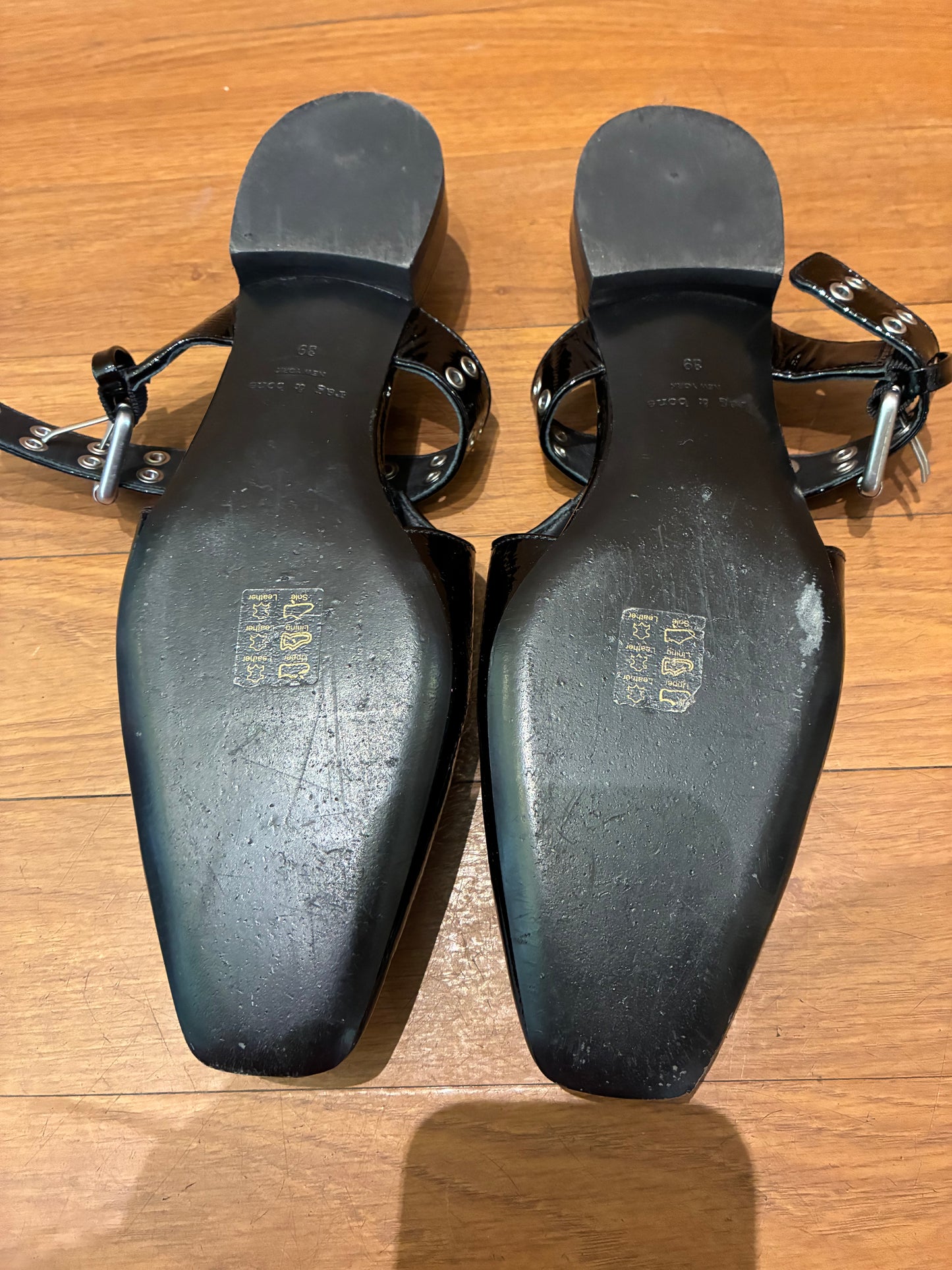Rag & Bone Astra Leather Slingback Ballerina Flats