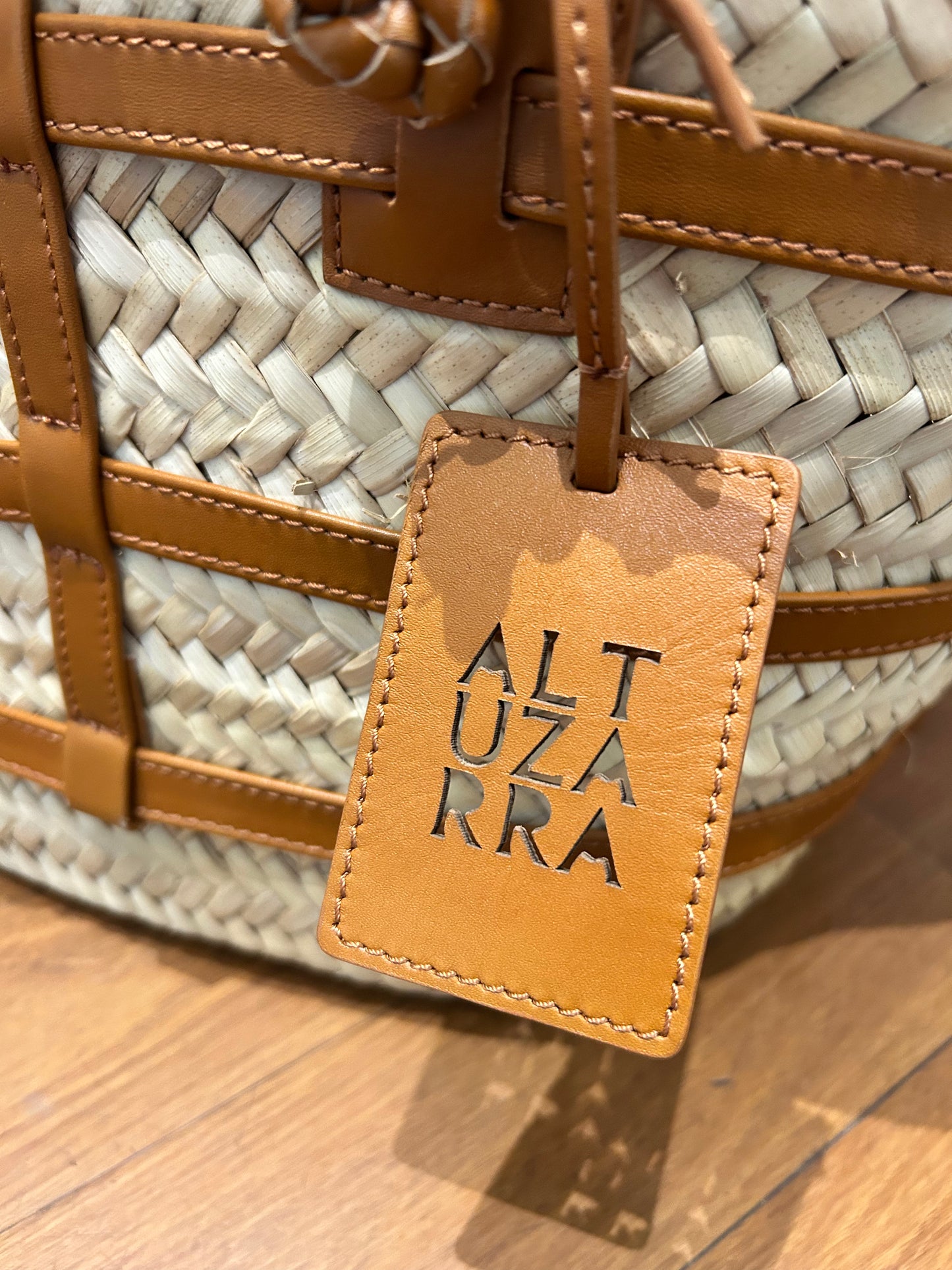 Altuzarra Watermill Raffia Tote Bag