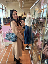 Load image into Gallery viewer, Michael Kors Sloan Large Denim Chevron Shoulder Bag