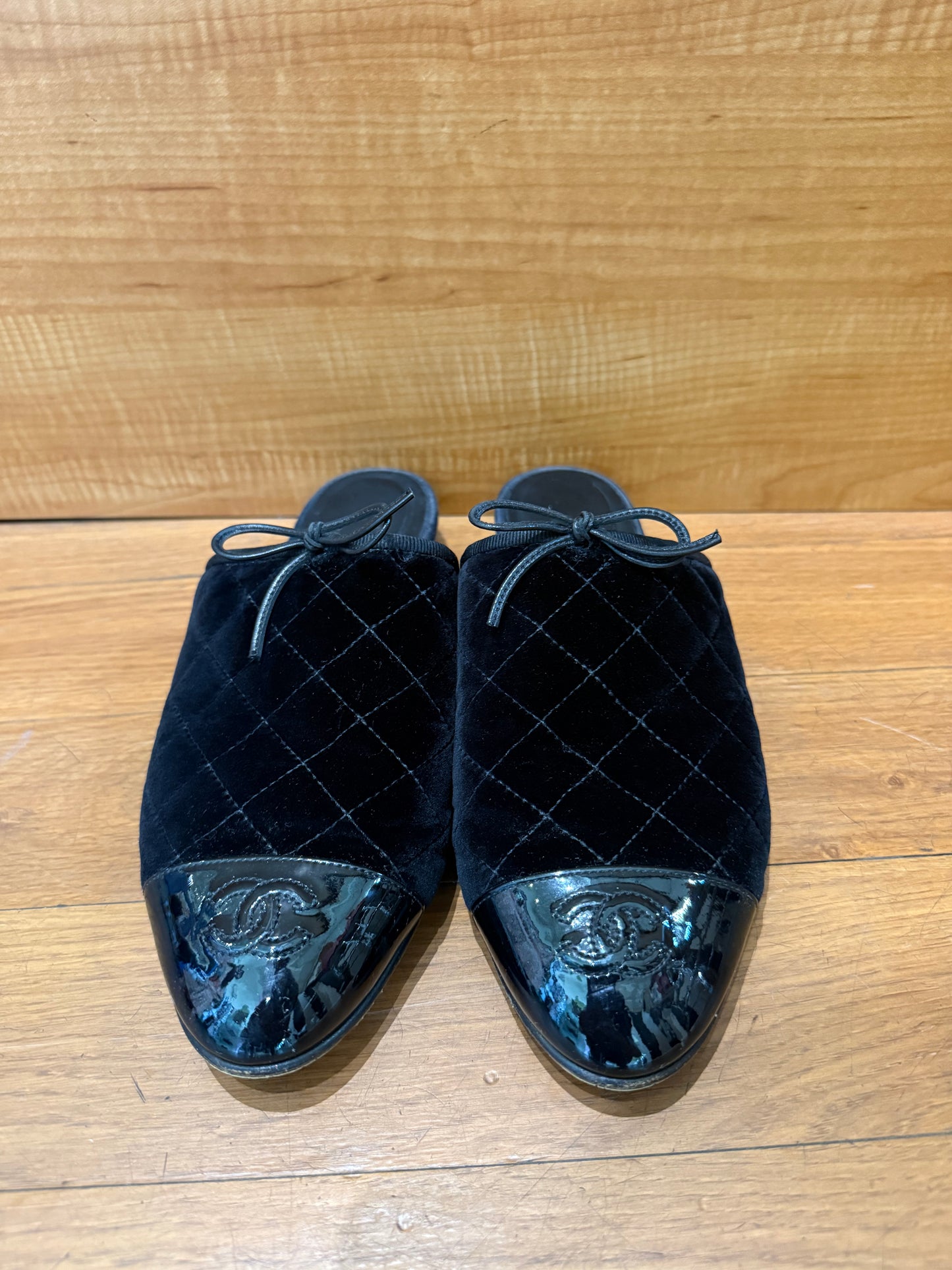 Chanel Logo Mules