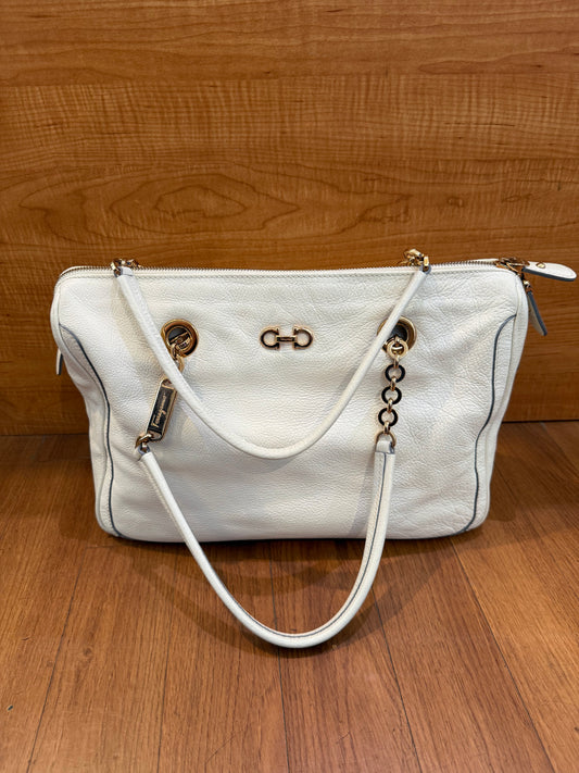 Ferragamo Fanya Tote White