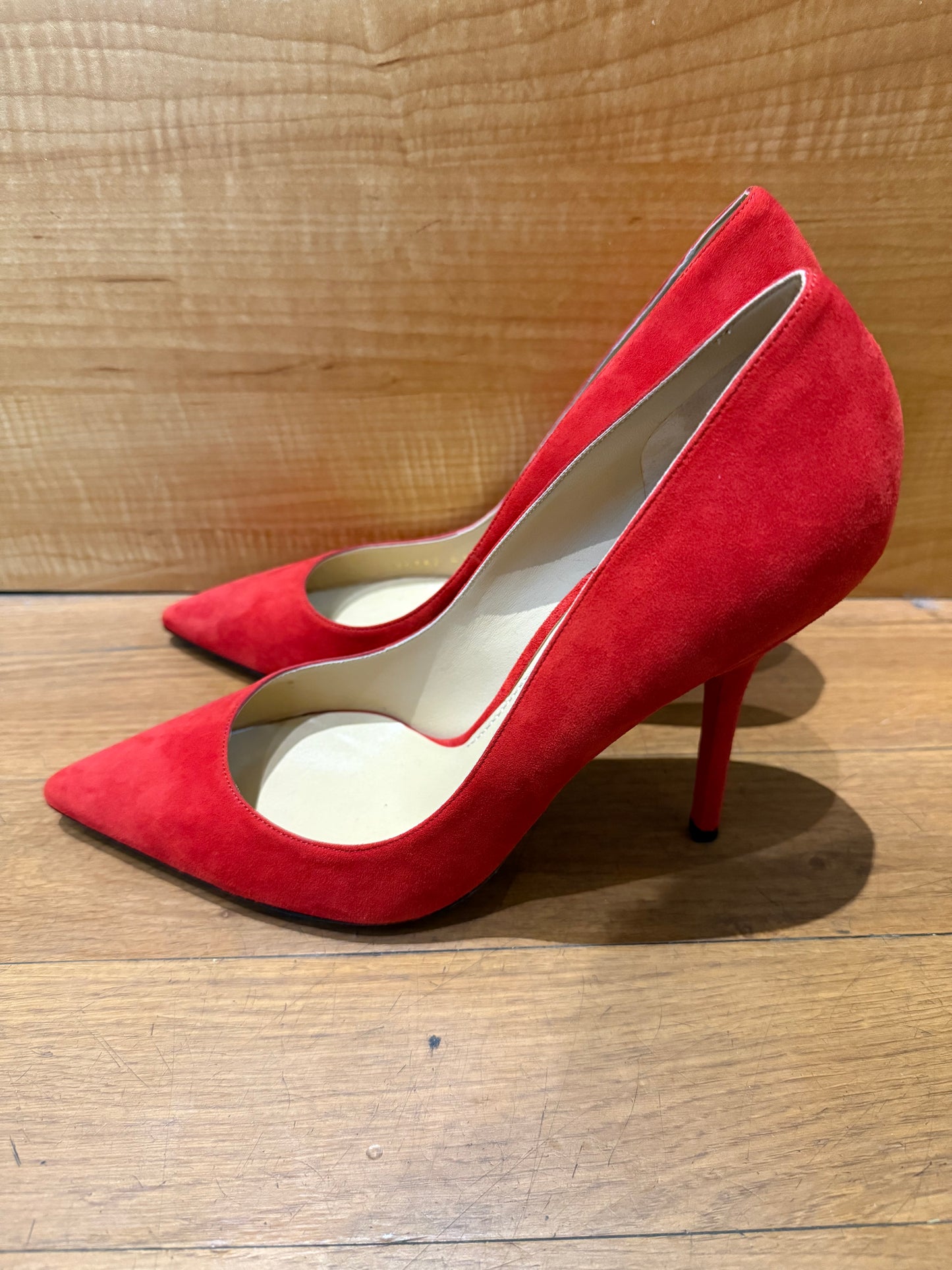 Dolce And Gabbana Red Suede Heels