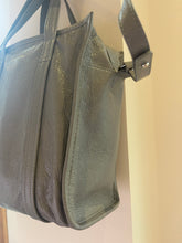 Load image into Gallery viewer, Balenciaga Bazar Grey Cracked Leather Zip Tote
