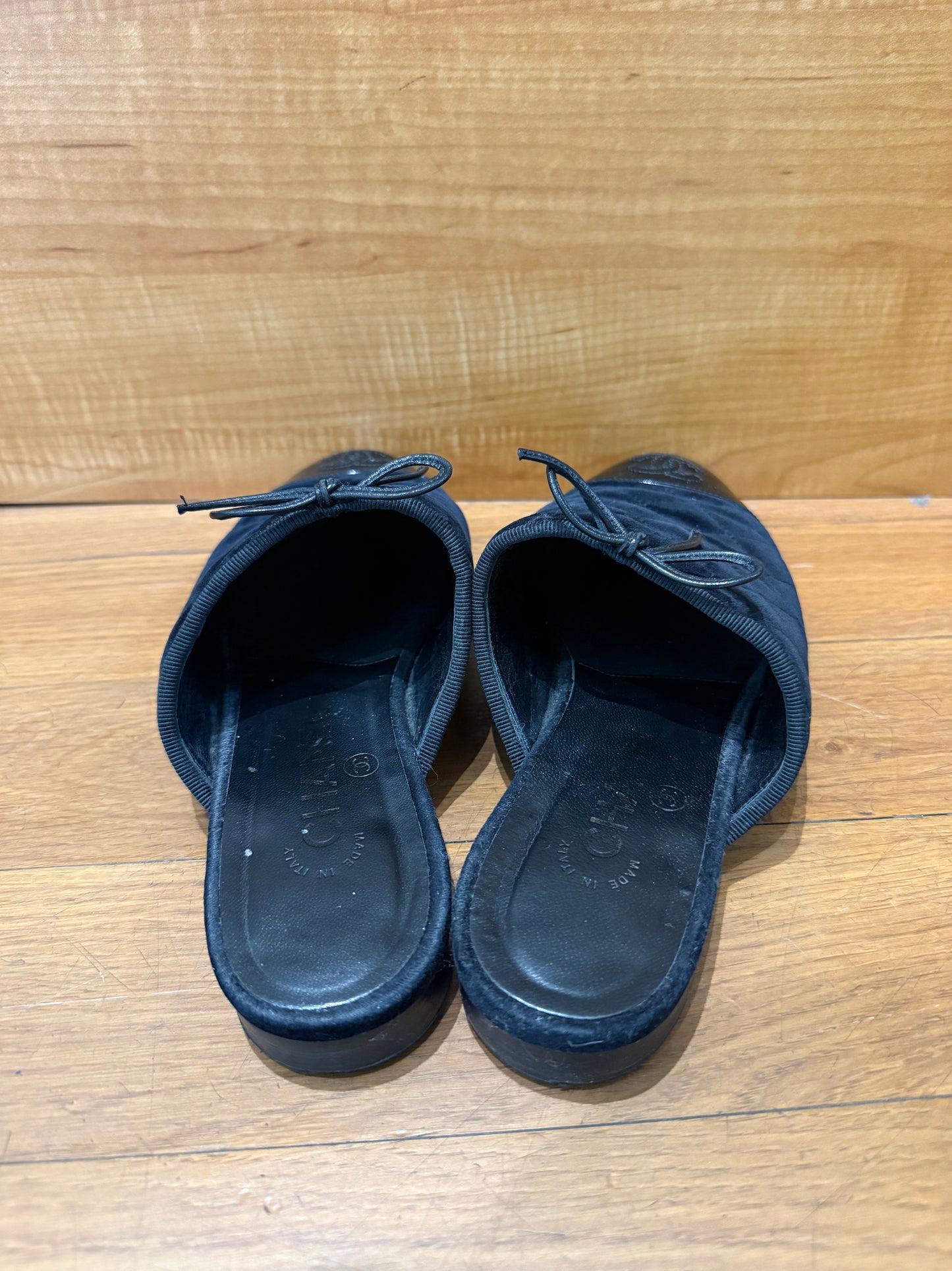 Chanel Logo Mules