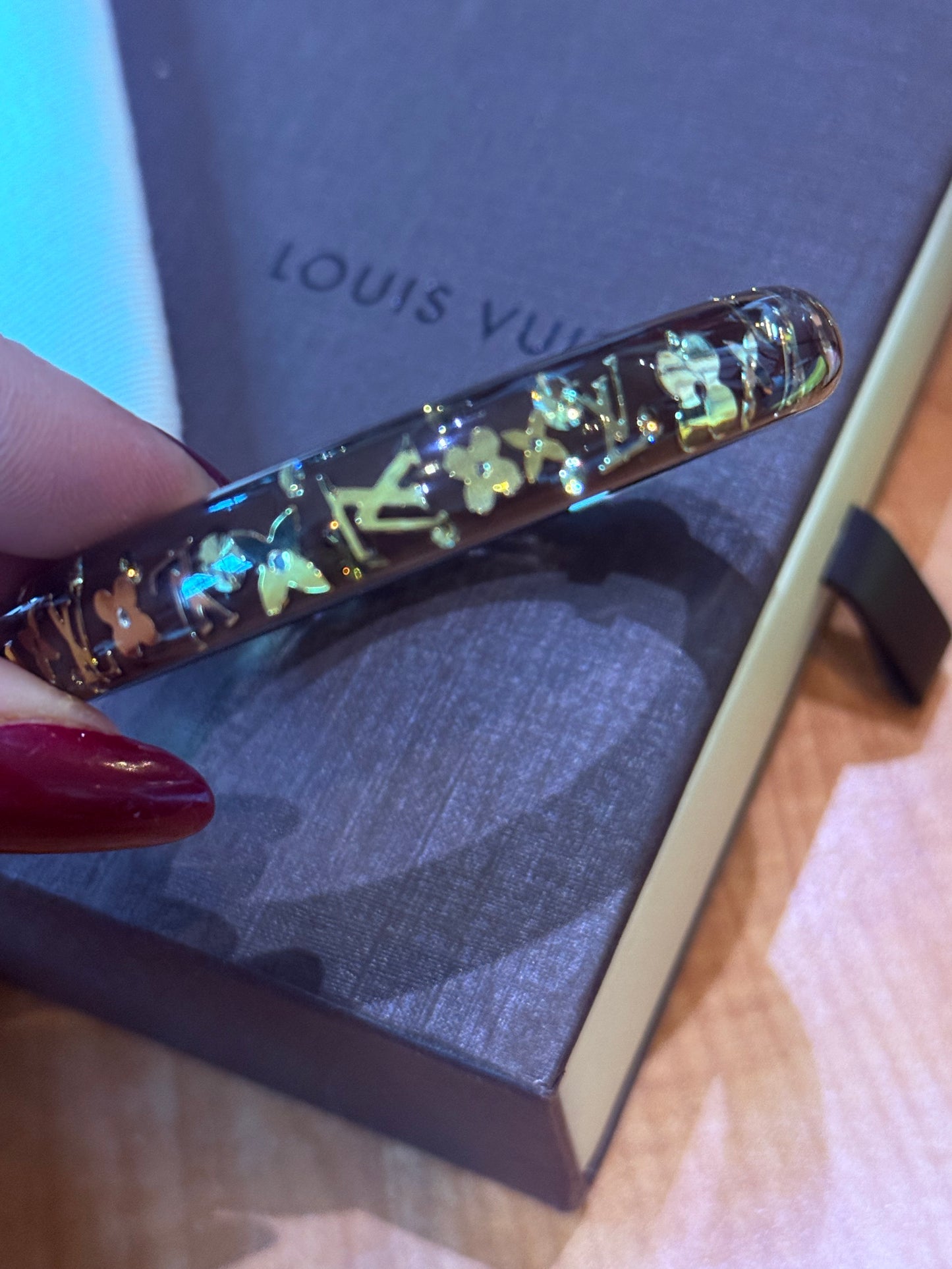 Louis Vuitton brown Resin Swarovski Inclusion bracelet
