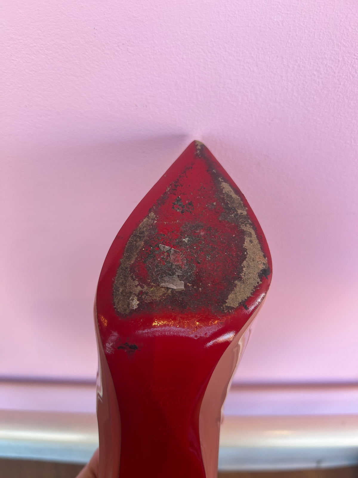 Christian Louboutin Pink Patent  Leather Pumps