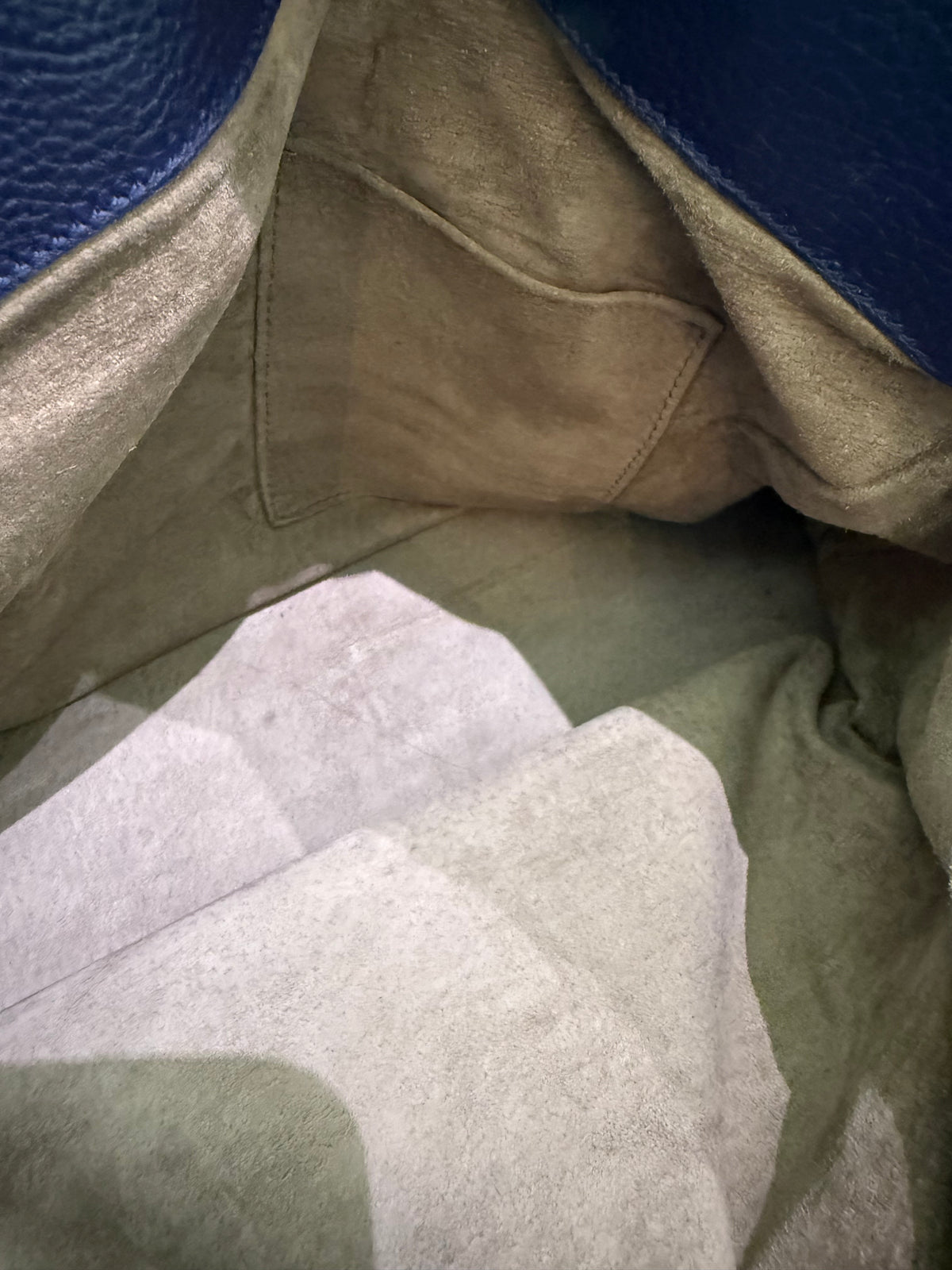 Bottega Veneta Blue Cervo Leather Medium Roma Tote