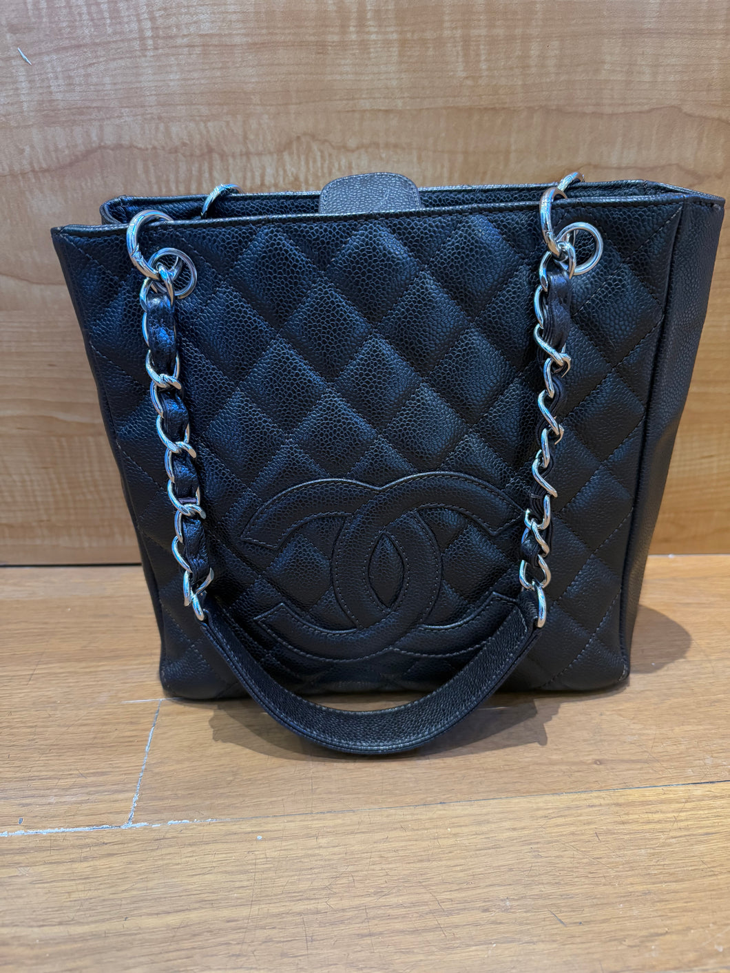 CHANEL  Caviar Quilted Petit Shopping Tote