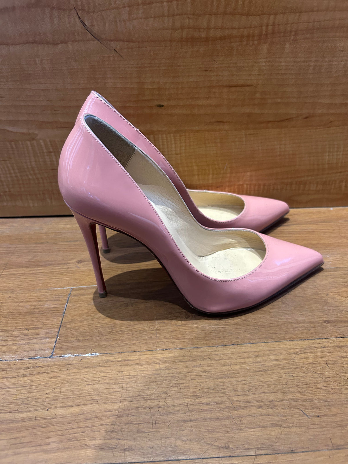 Christian Louboutin Pink Patent  Leather Pumps