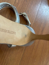 Load image into Gallery viewer, Manolo Blahnik
Leather Beaded Accents T-Strap Sandals Size EU 37.5

