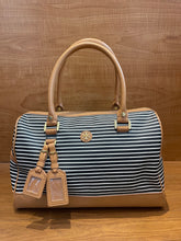 Load image into Gallery viewer, Tory Burch Black &amp; White Stripe Bag
