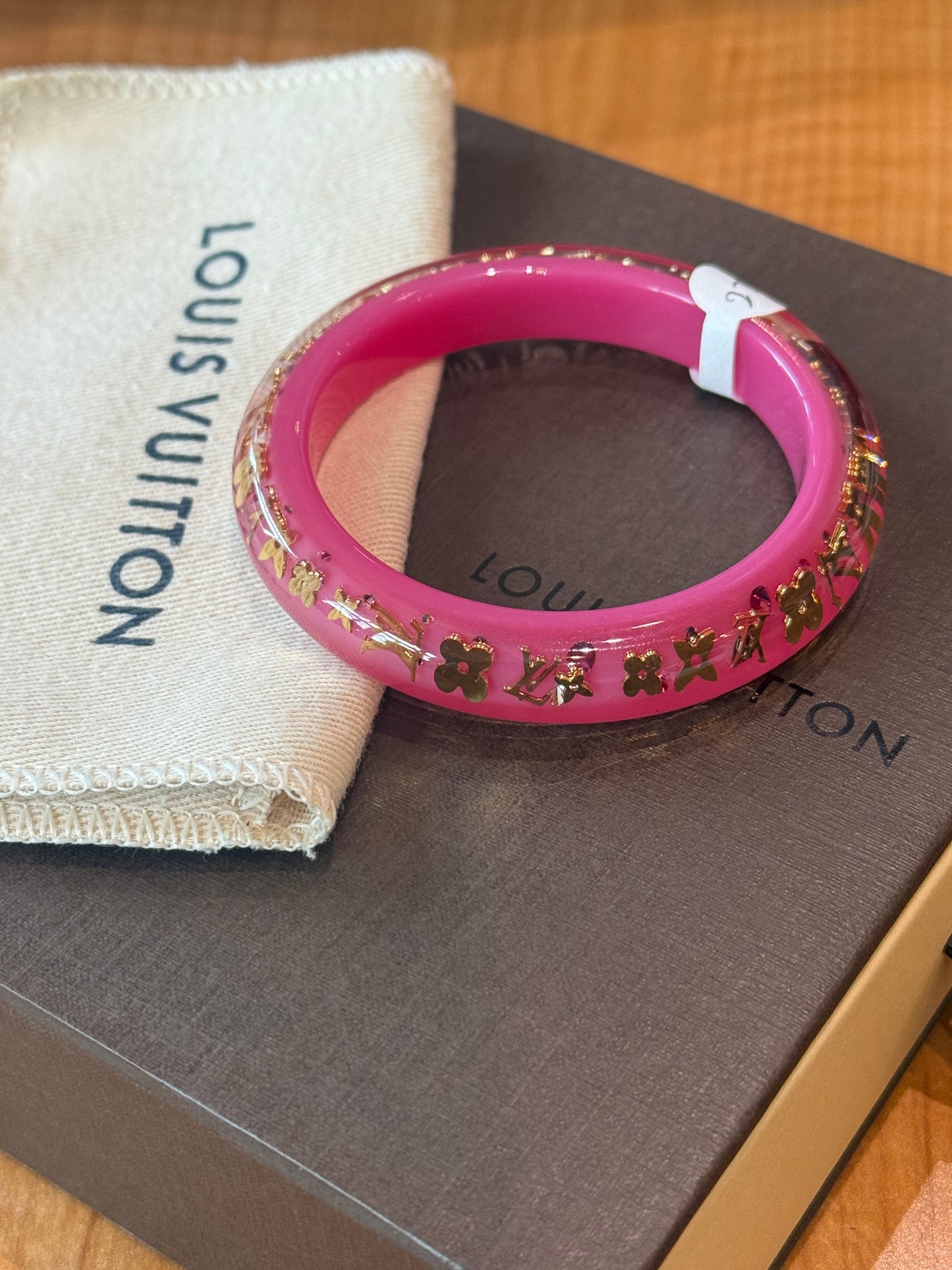 Louis Vuitton Pink Resin Inclusion bracelet