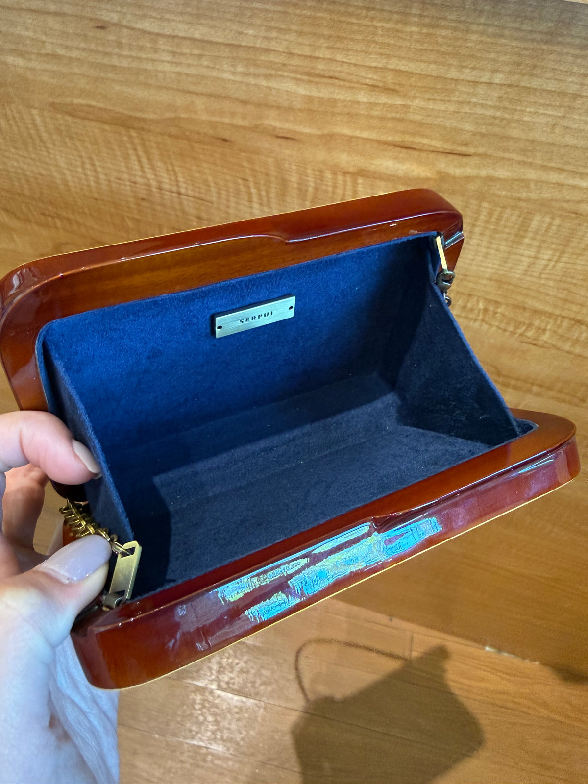 Serupi Wooden Clutch