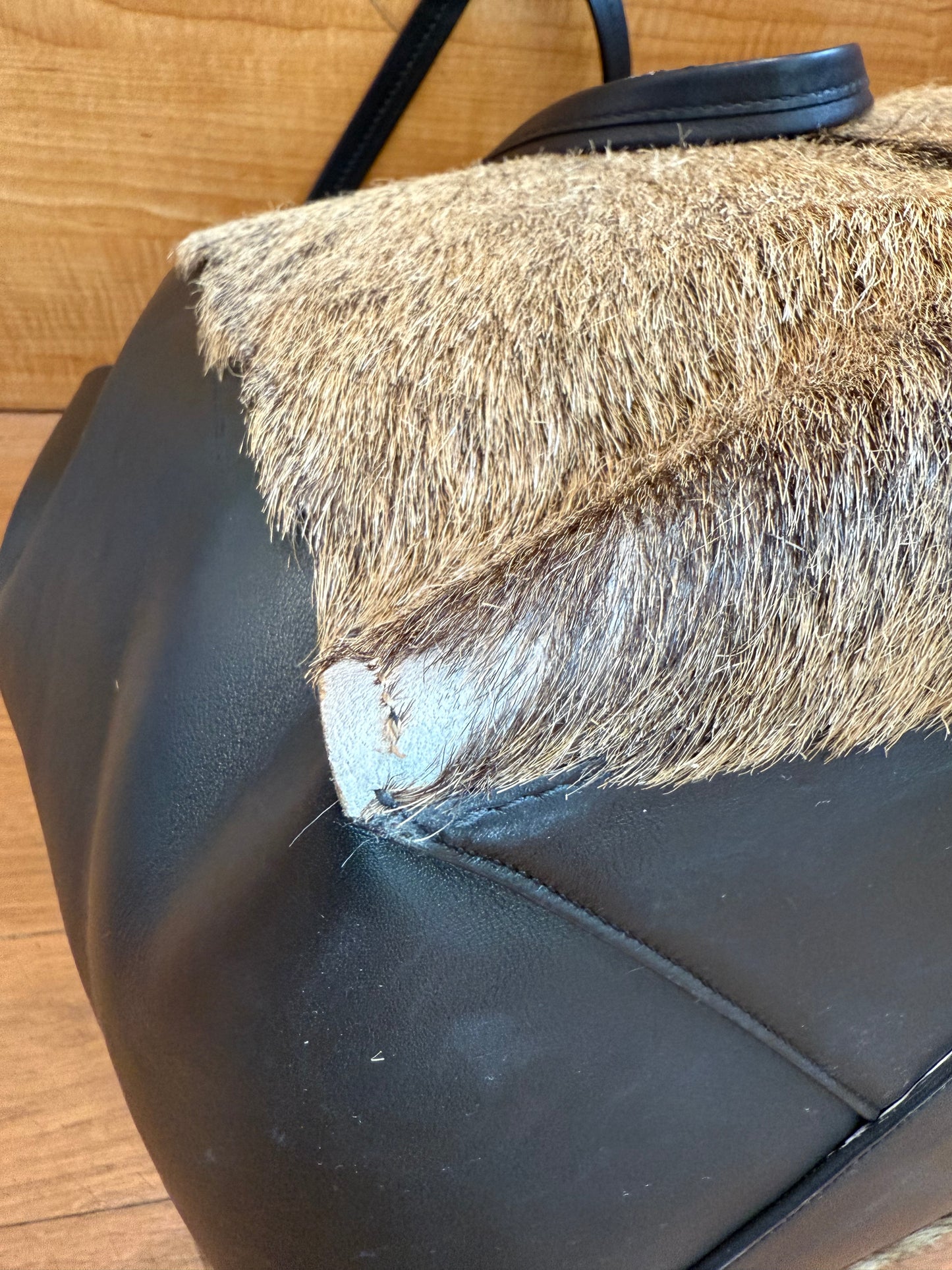Celine Goat Fur Cabas Phantom Tote
