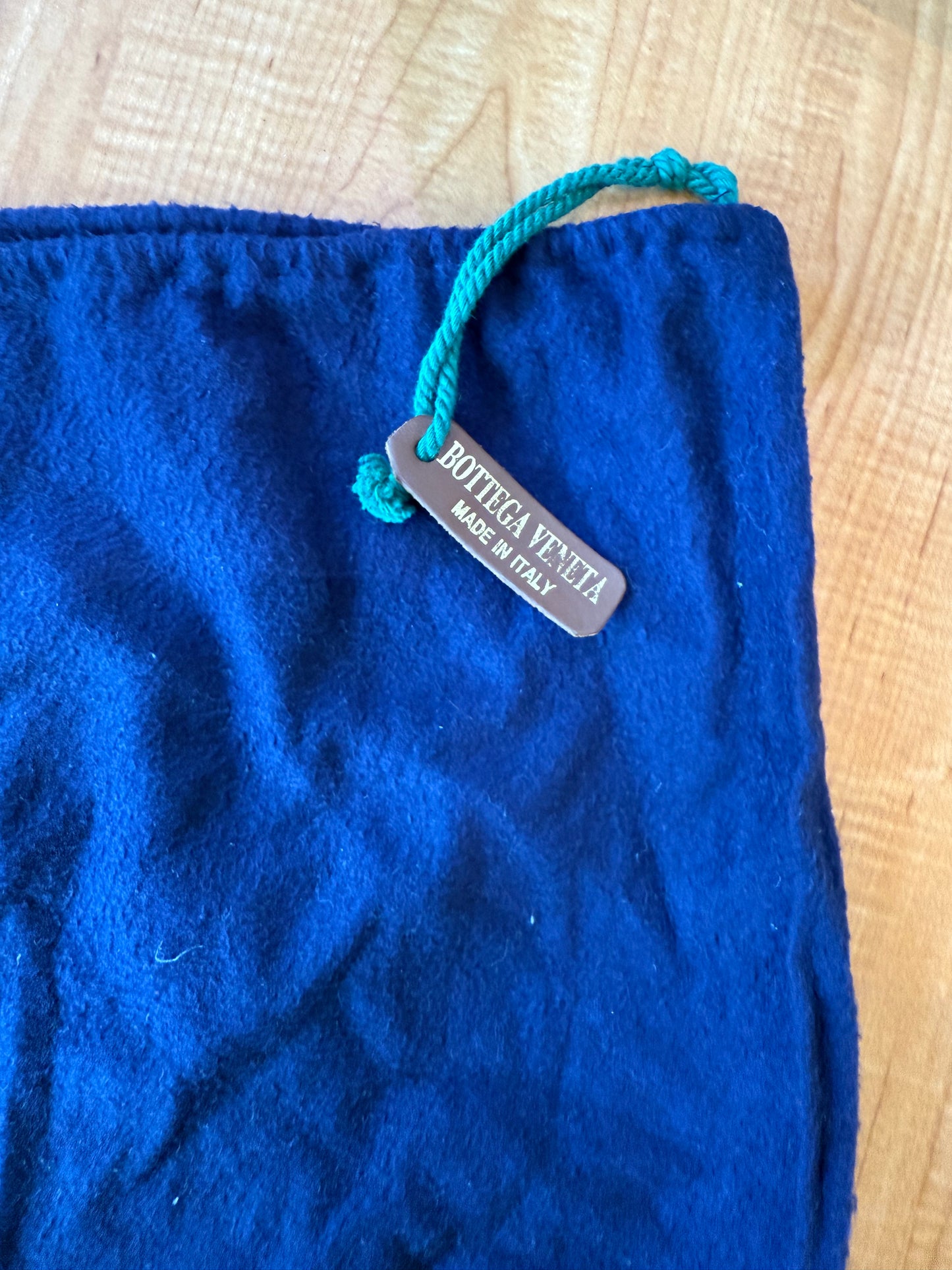 Bottega Veneta Blue Cervo Leather Medium Roma Tote