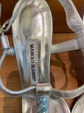 Load image into Gallery viewer, Manolo Blahnik
Leather Beaded Accents T-Strap Sandals
