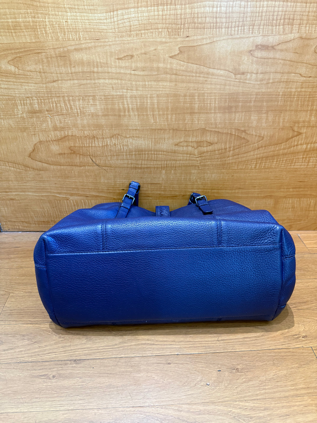 Bottega Veneta Blue Cervo Leather Medium Roma Tote