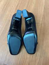 Load image into Gallery viewer, Giorgio Armani Black Satin Pumps
