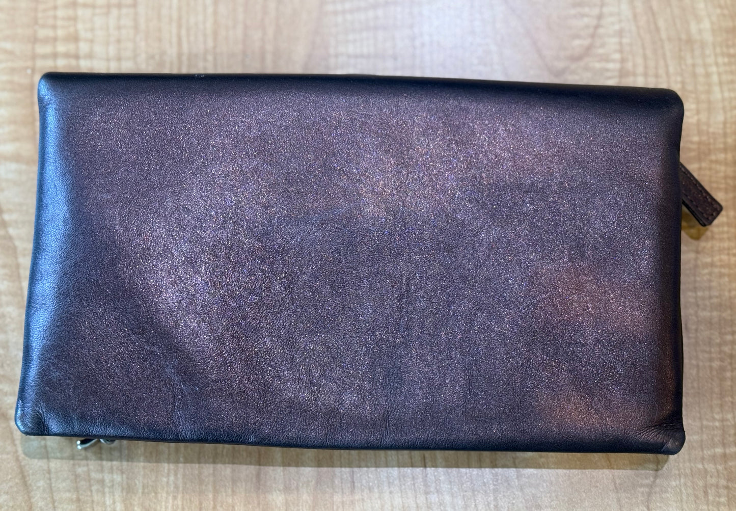 Chanel Metallic Lambskin Camellia Beauty Clutch