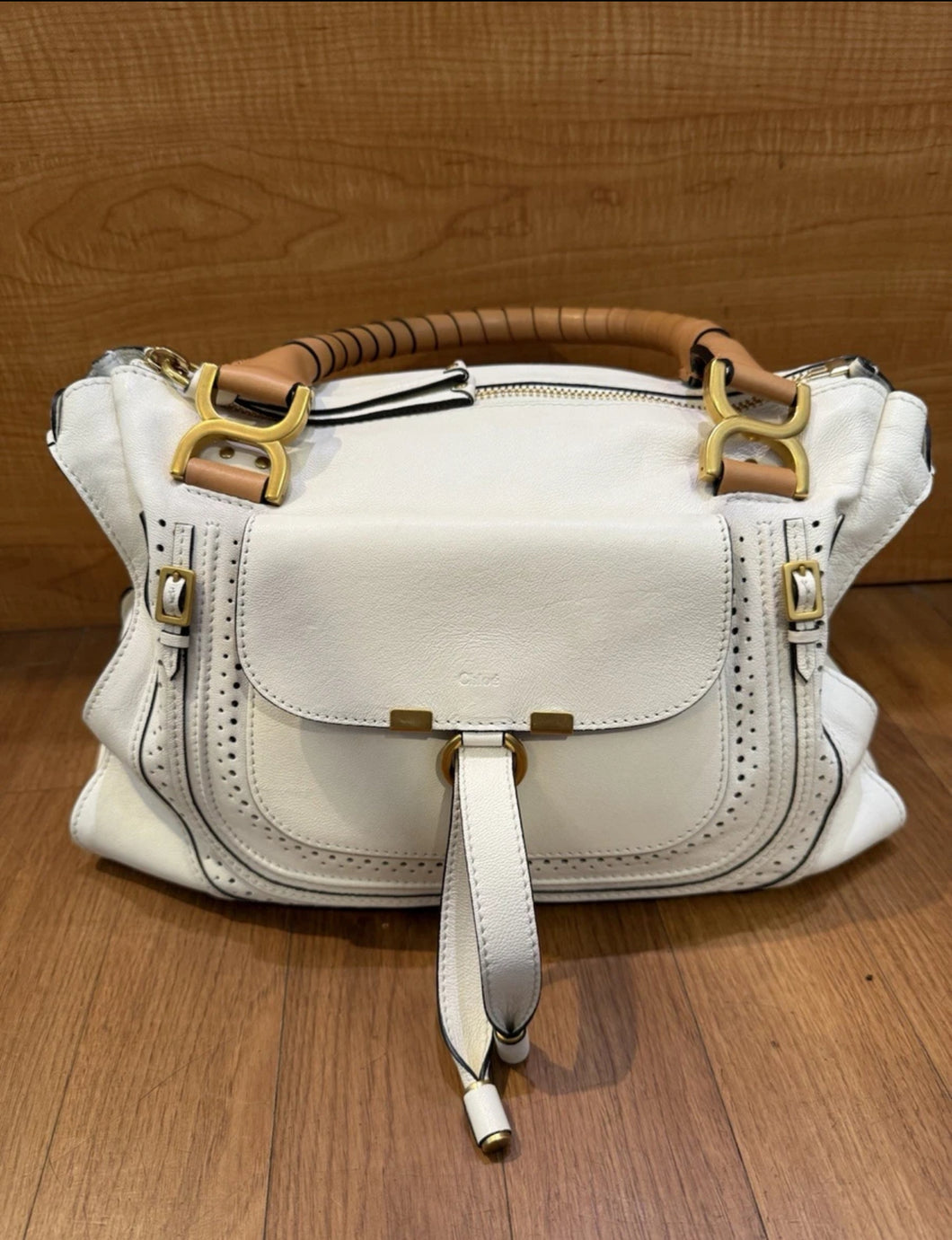 Chloe Porcelain Leather Marcie Animation Hobo