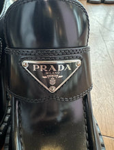 Load image into Gallery viewer, Prada Black Patent Leather Loafers Size EU 35
