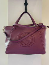 Load image into Gallery viewer, Gucci Pebbled Magenta Tote
