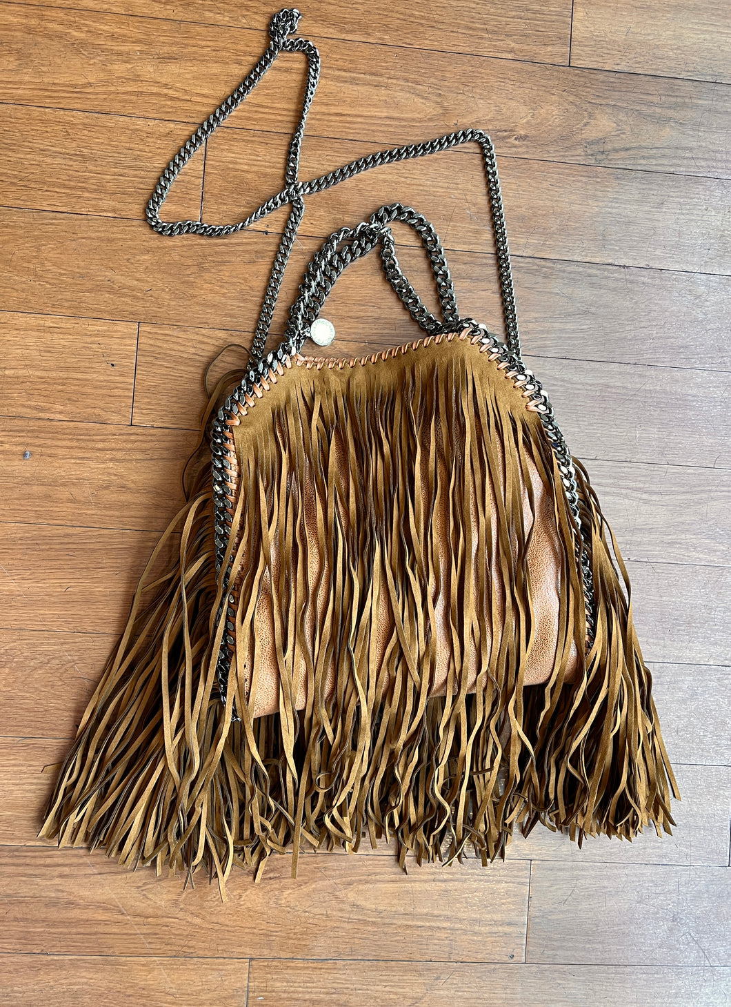 Stella McCartney Falabella Suede Fringe Bag