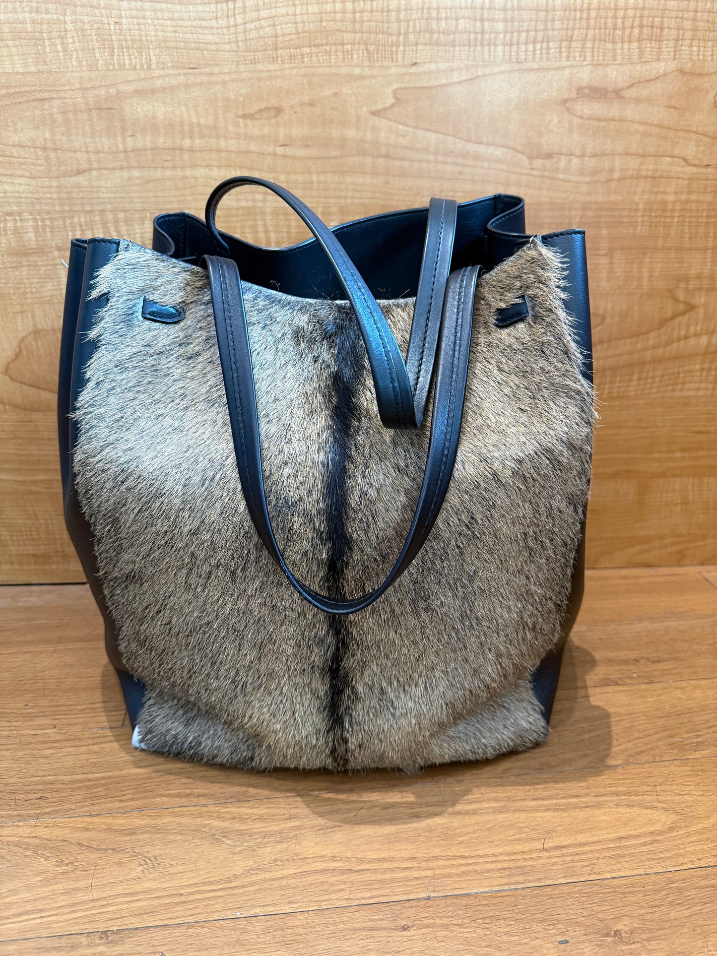 Celine Goat Fur Cabas Phantom Tote