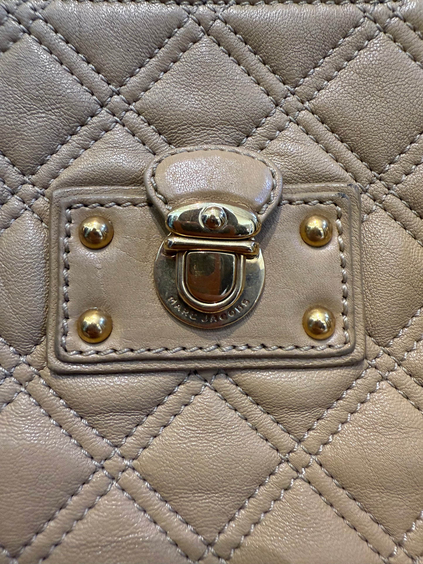 Marc Jacobs Lacquered Goatskin Quilted Karlie Satchel
