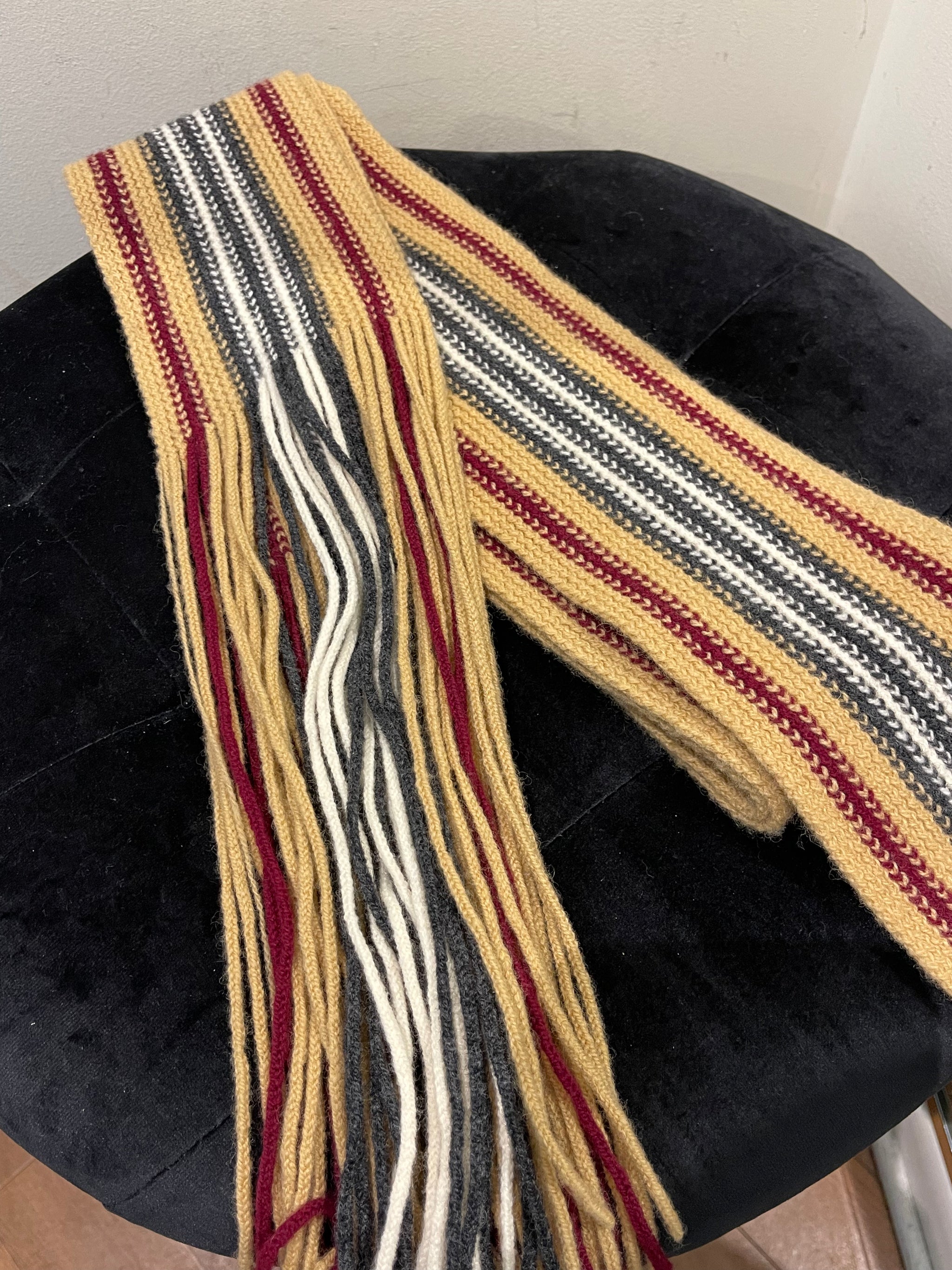 Burberry striped scarf sales