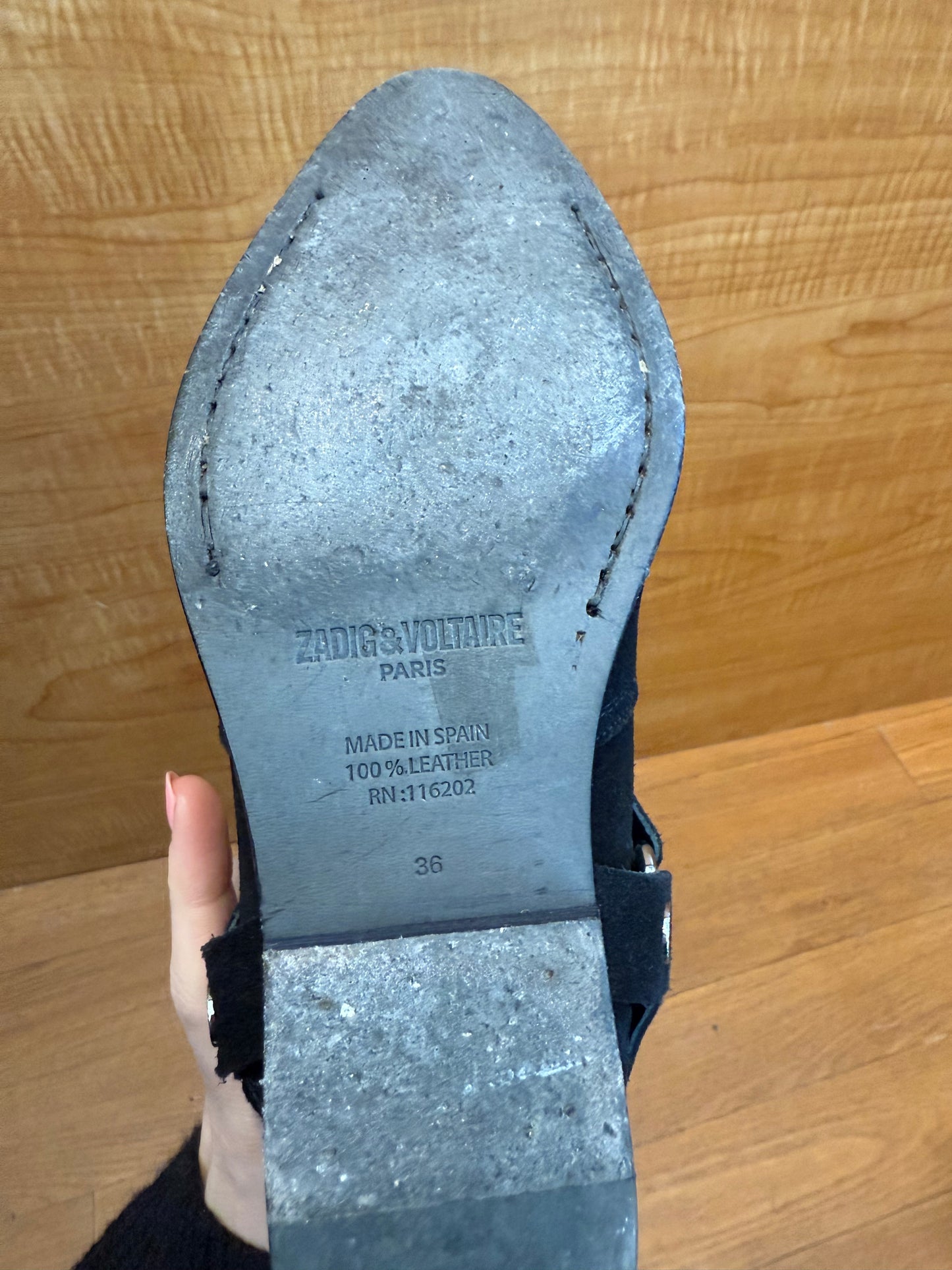 Zadig Voltaire Suede Western Boots