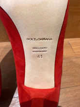 Load image into Gallery viewer, Dolce And Gabbana Red Suede Heels EU 41
