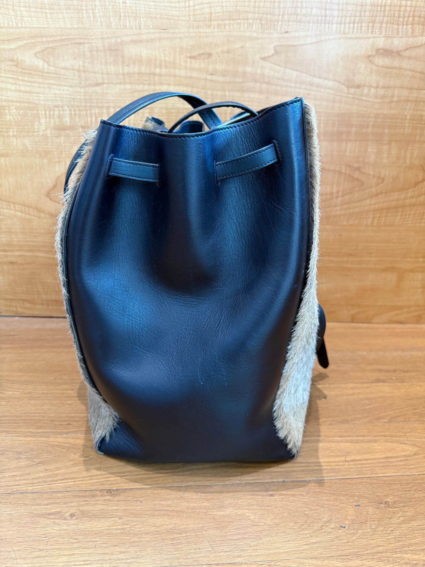 Celine Goat Fur Cabas Phantom Tote