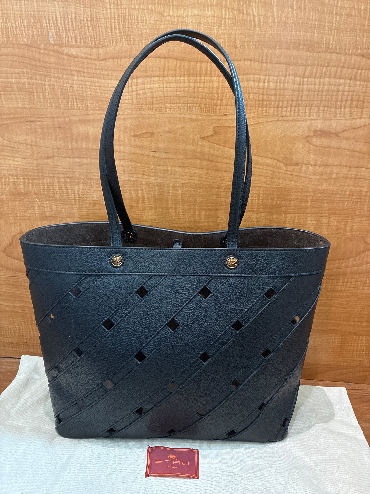 Etro Medium Woven Leather Bag