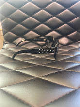 Load image into Gallery viewer, CHANEL
Black Acetate Gradient Lenses CC Logo Crystal Quilted Sunglasses
