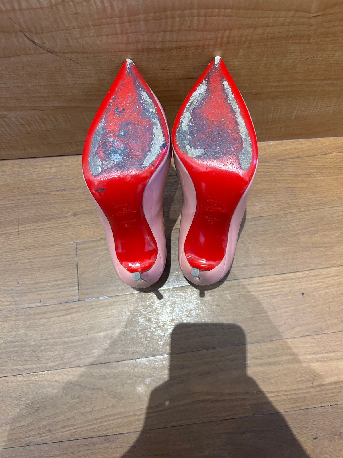 Christian Louboutin Pink Patent  Leather Pumps
