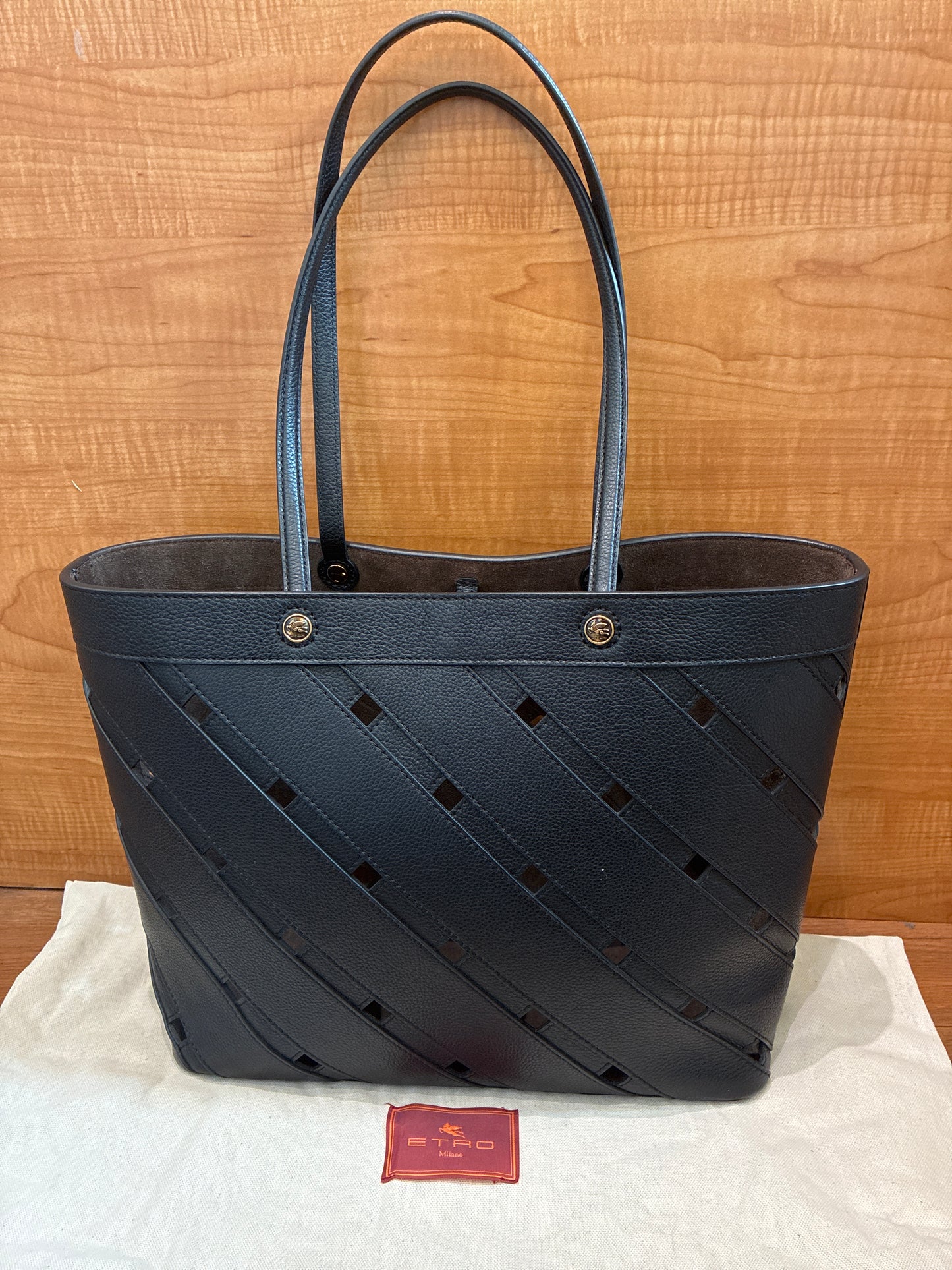 Etro Medium Woven Leather Bag