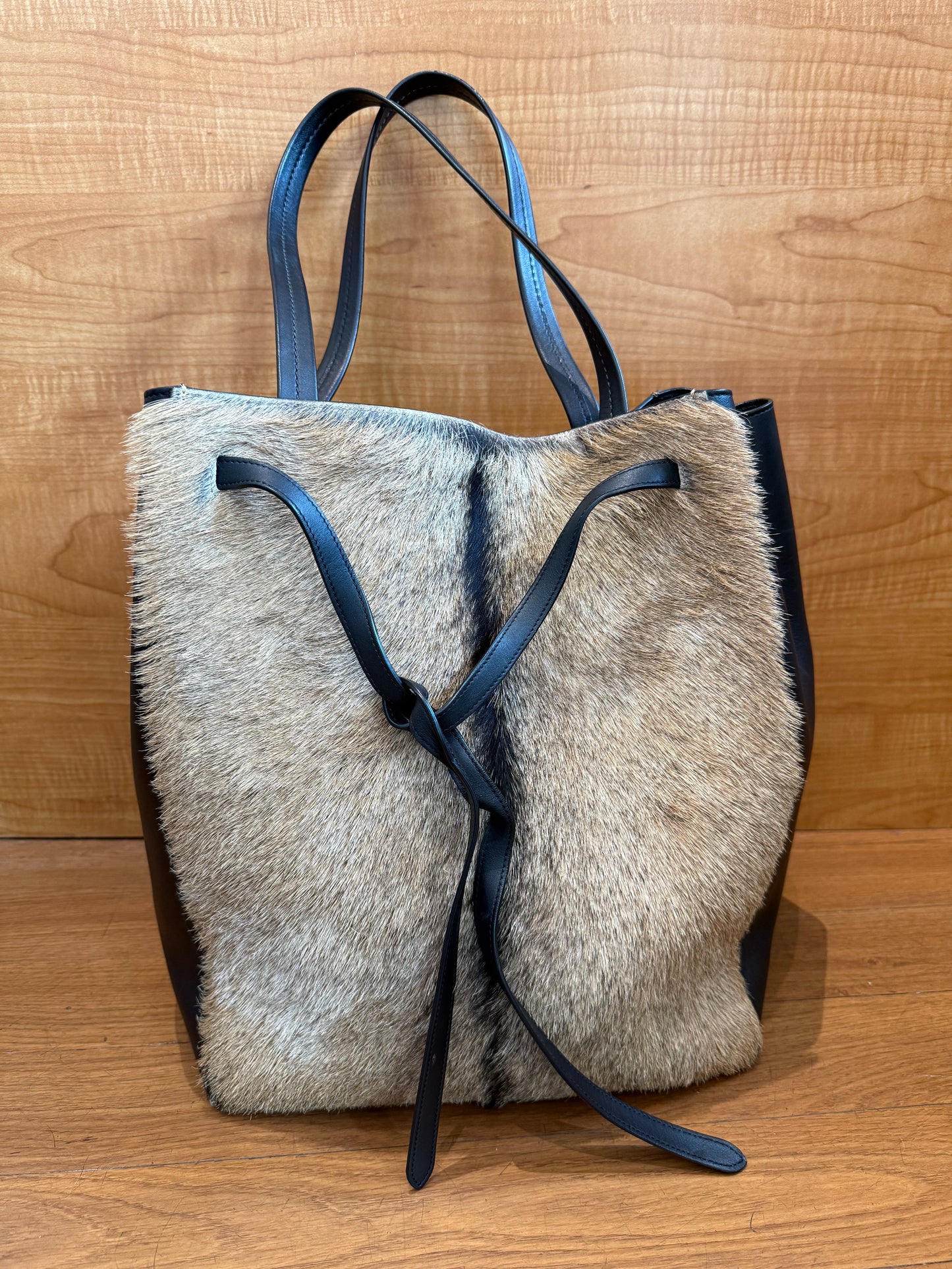 Celine Goat Fur Cabas Phantom Tote