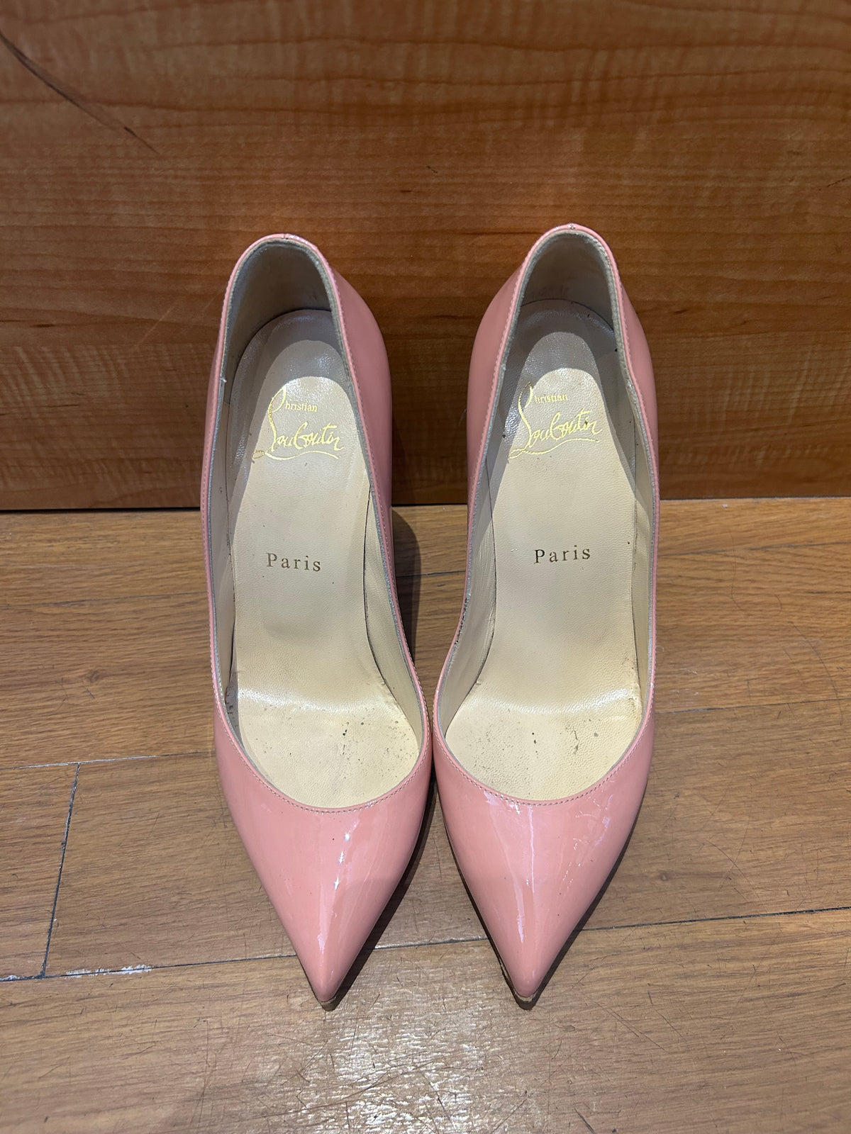 Christian Louboutin Pink Patent  Leather Pumps