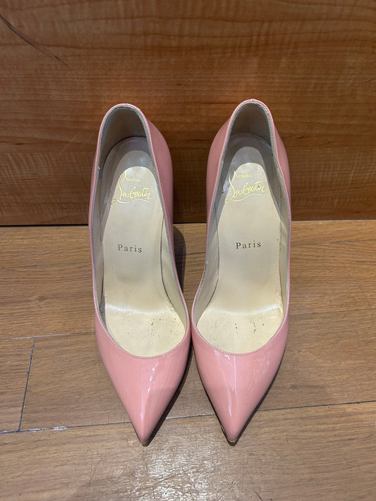 Christian Louboutin Pink Patent  Leather Pumps
