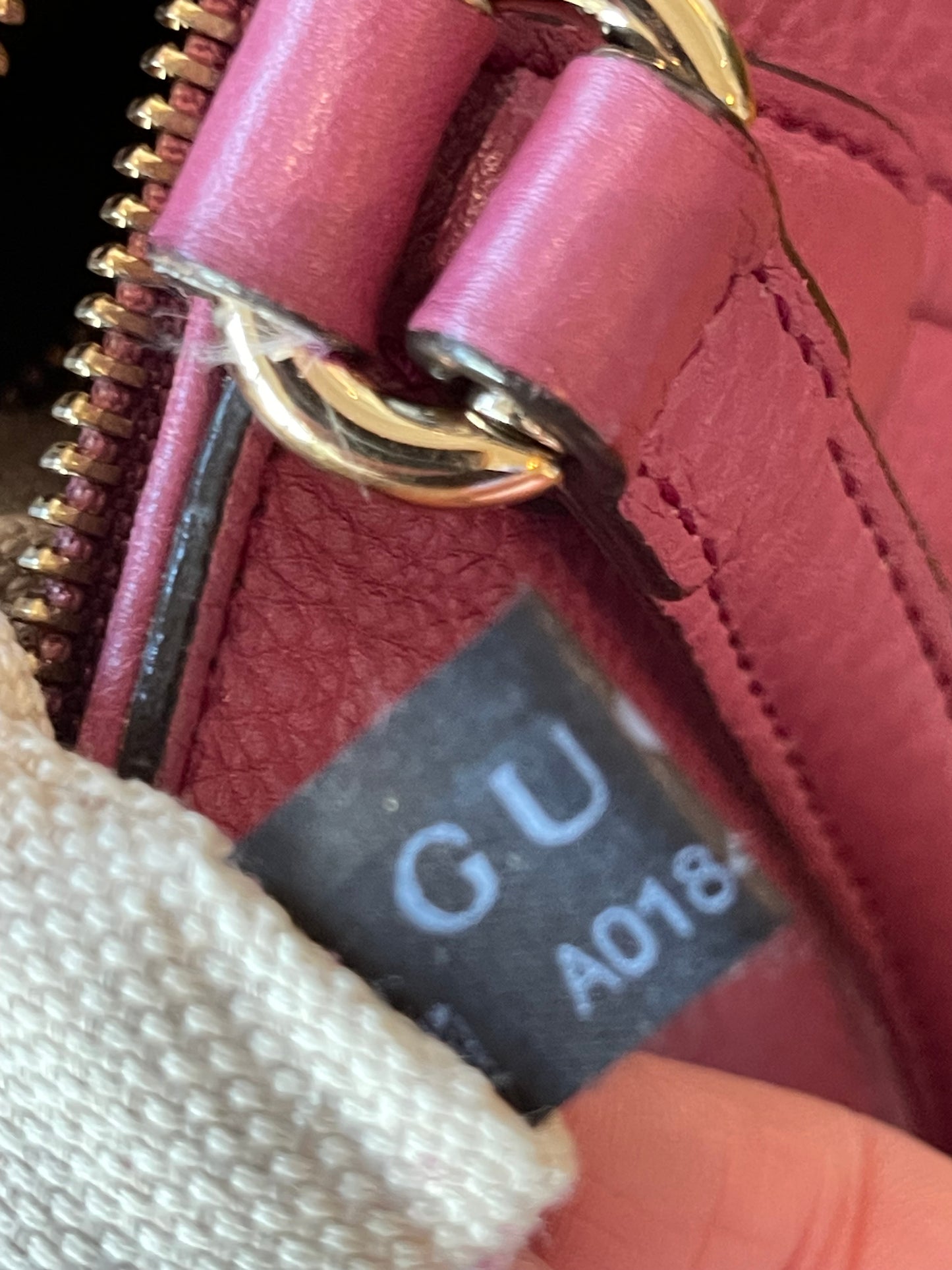 Gucci Pebbled Magenta Tote