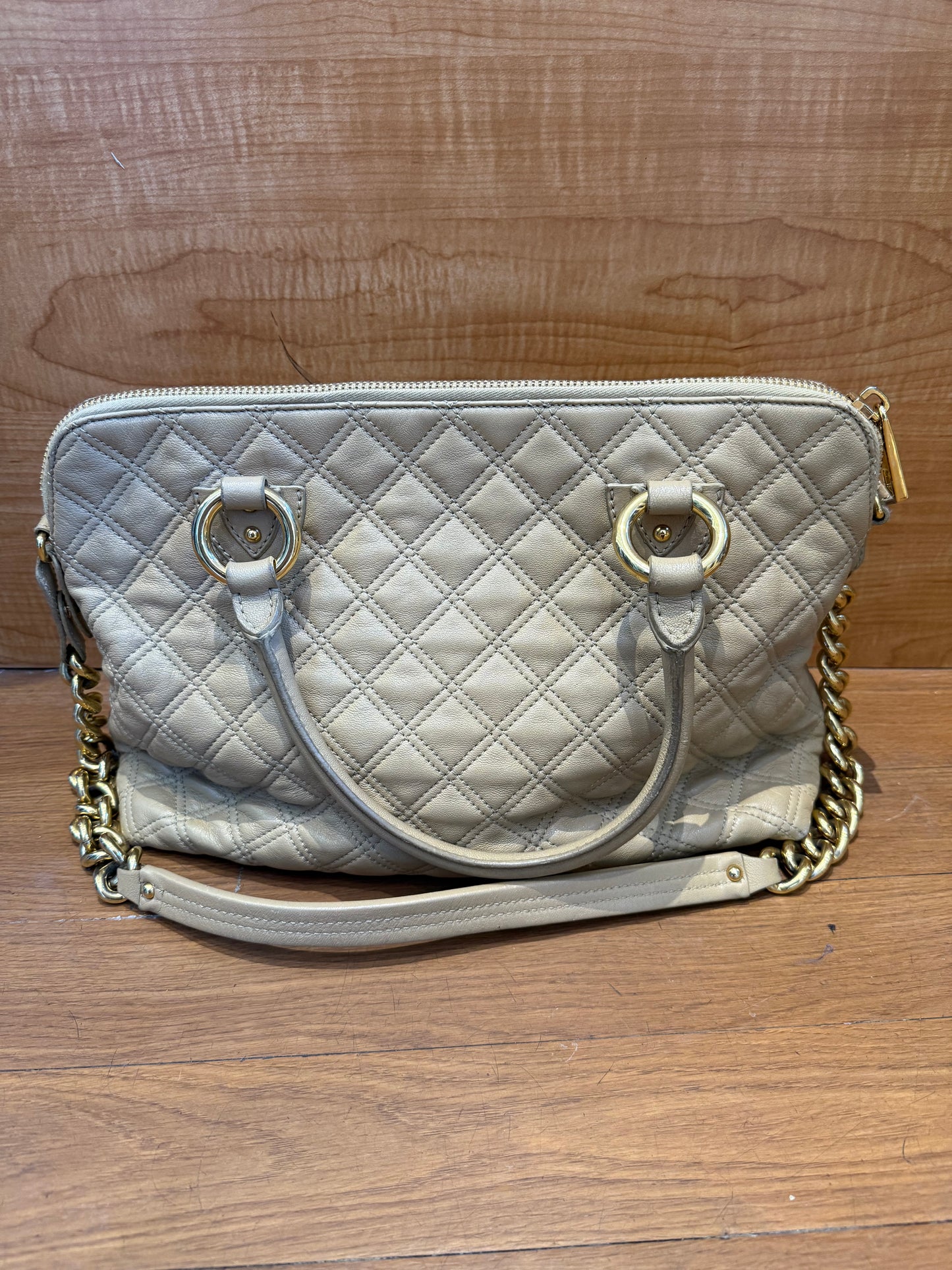 Marc Jacobs Lacquered Goatskin Quilted Karlie Satchel