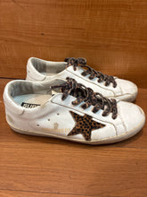 Load image into Gallery viewer, Golden Goose Superstar Low Top Sneakers- Leopard Print Star size 7
