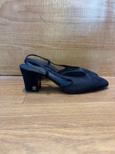 Load image into Gallery viewer, Chanel
Interlocking CC Logo Suede Slingback Pumps
