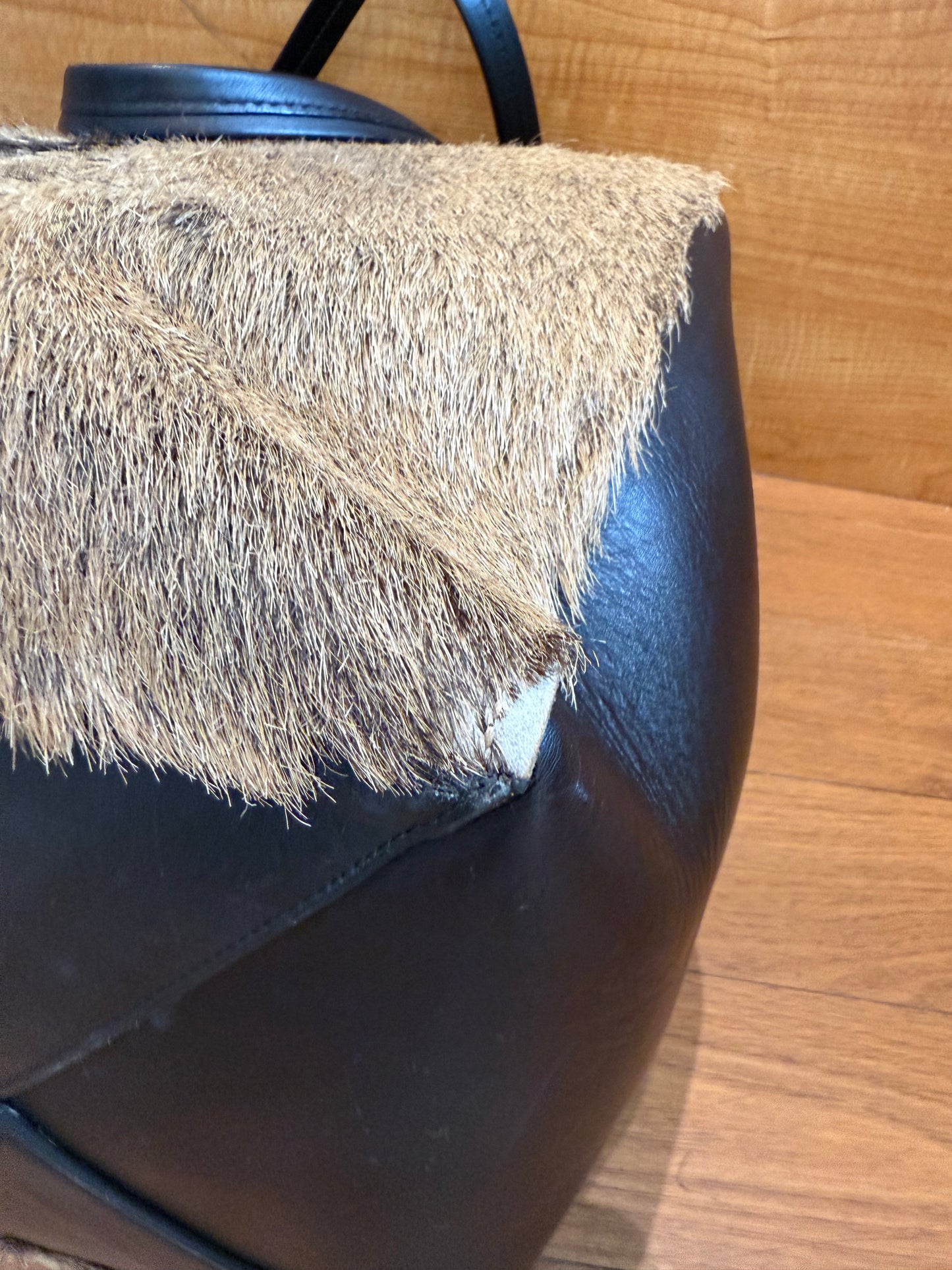 Celine Goat Fur Cabas Phantom Tote