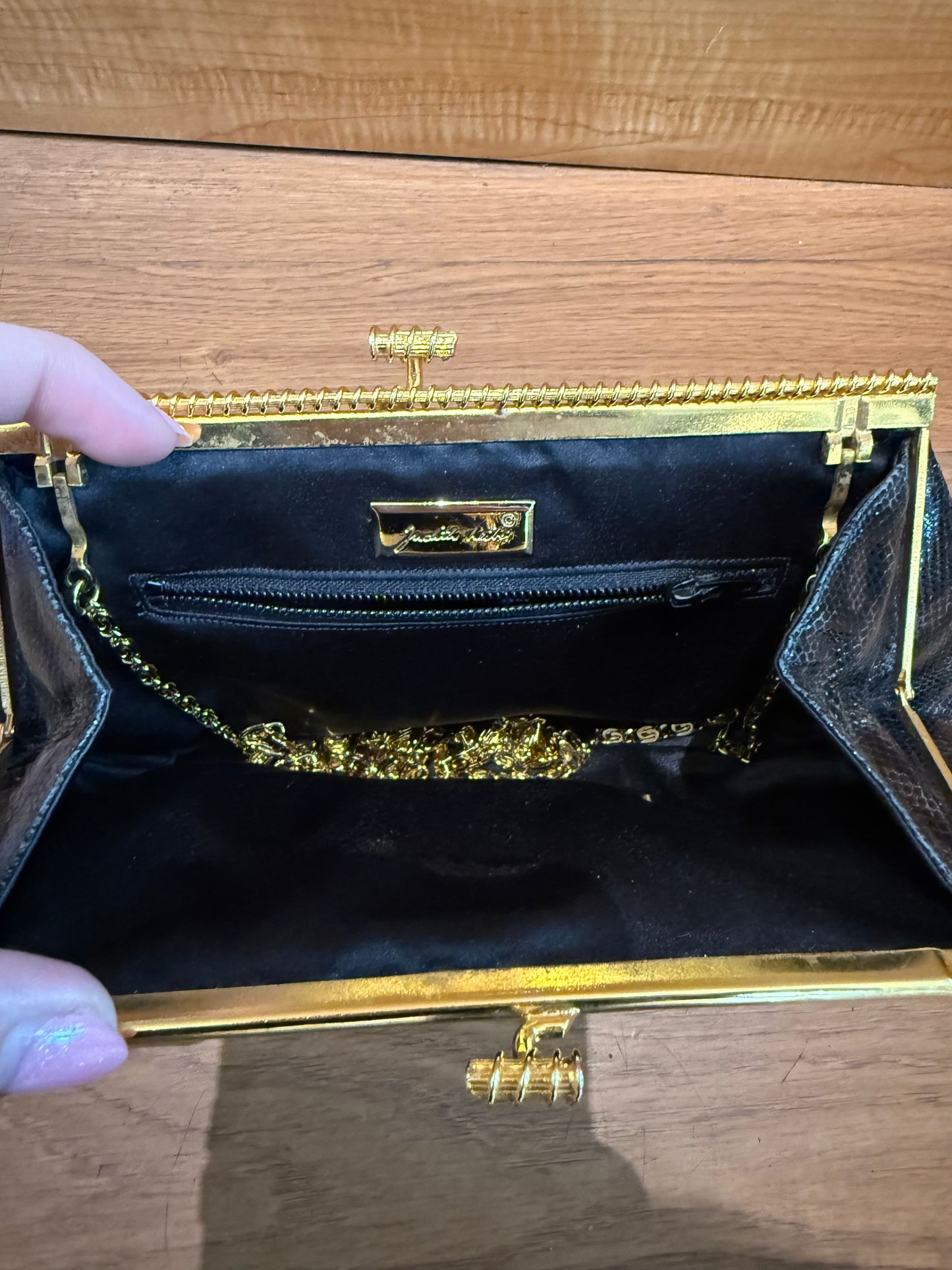 Judith Leiber Snakeskin  Clutch