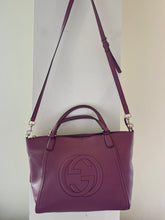 Load image into Gallery viewer, Gucci Pebbled Magenta Tote
